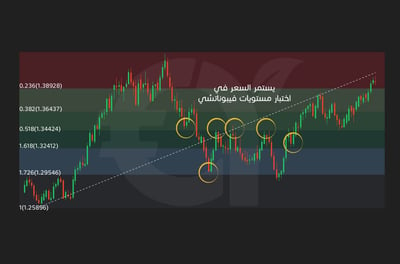 الدعم والمقاومة لمستويات فيبوناتشي