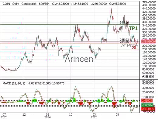 COIN@245.93 Chart