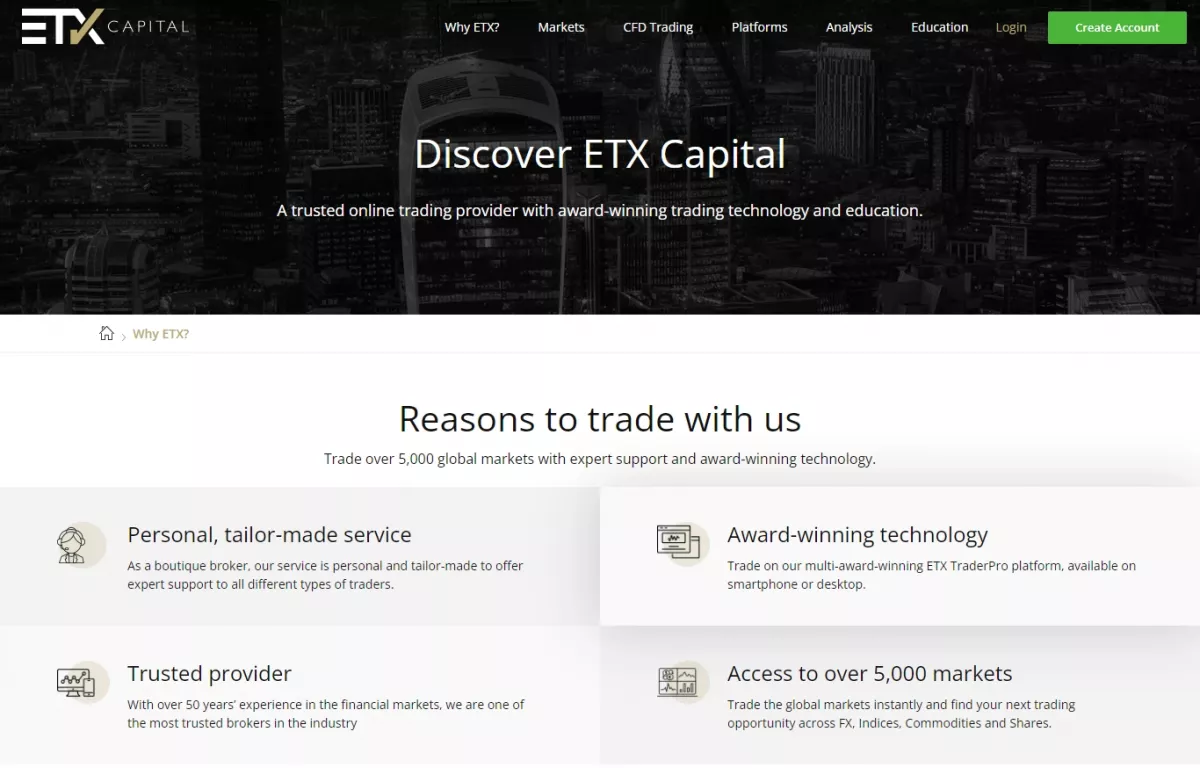 Brief about ETX Trading Company