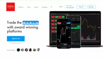 fxpro trading website homepage