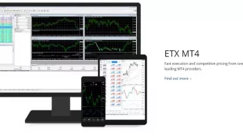 MetaTrader 4 trading platform provided by ETX Company